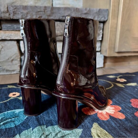 Rag & Bone Wiley High Boots Dark Winterberry Patent Leather - Picture 9 of 16